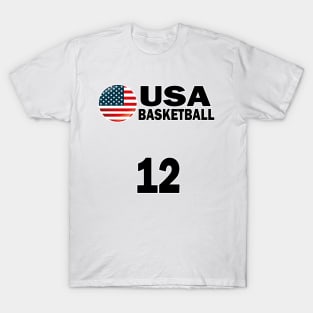 USA Basketball Number 12 T-shirt Design T-Shirt